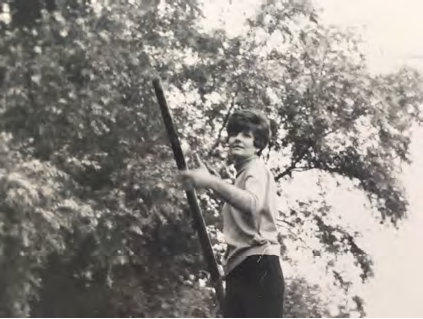 Marion punting in Cambridge